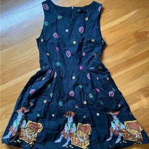 Dangerfield Black Dress with Pirate Cats